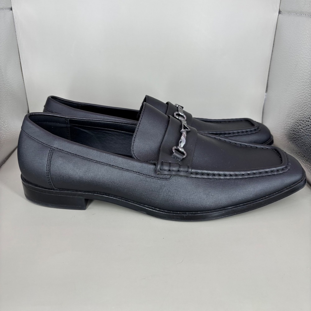 GUESS‎ Hummin Mens Black Textured Bit Loafers Dress Shoes GMHUMMIN Size 10.5 M